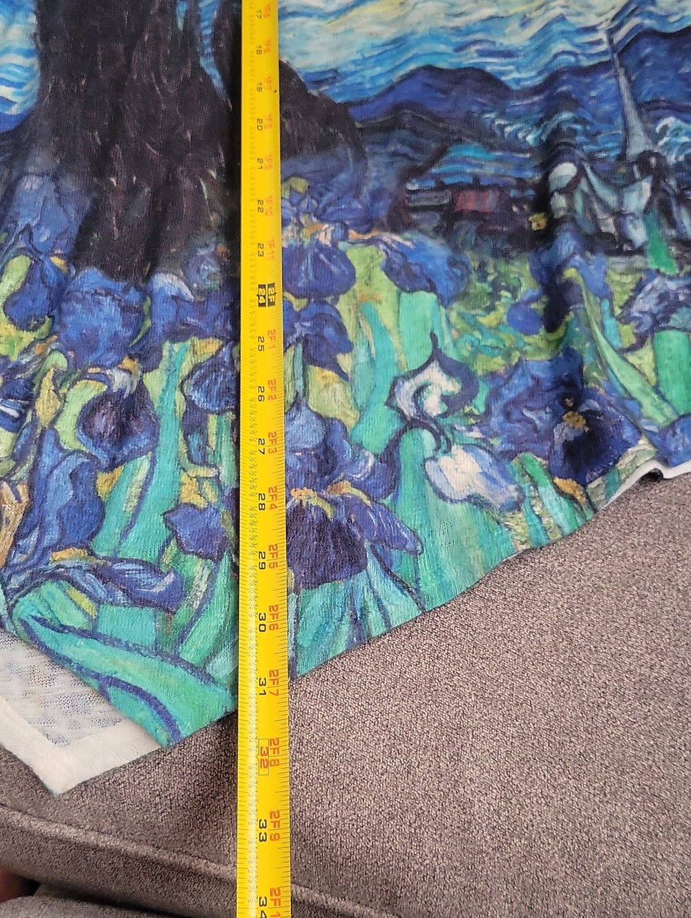 Starry Night Blue V-Neck Art Print Celestial Tunic M - Picture 16 of 16